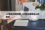 etf基金净值突变_etf基金规模变小的原因