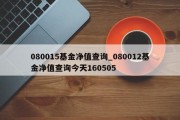 080015基金净值查询_080012基金净值查询今天160505