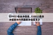 110013基金净值查_110013基金净值查询今天最新净值是多少