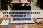 重庆墨希科技有限公司股票代码_重庆墨希科技有限公司股票代码是多少