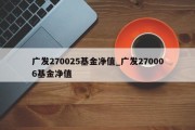 广发270025基金净值_广发270006基金净值