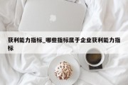 获利能力指标_哪些指标属于企业获利能力指标