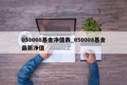 050008基金净值表_050008基金最新净值