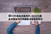 003376基金净值天天_003378基金净值查询今天最新净值最新股价