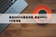 基金008536基金净值_基金008531今日净值