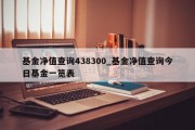 基金净值查询438300_基金净值查询今日基金一览表