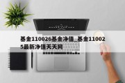 基金110026基金净值_基金110025最新净值天天网