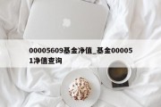 00005609基金净值_基金000051净值查询