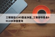 工银瑞信1245基金净值_工银瑞信基金001140净值查询