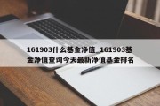 161903什么基金净值_161903基金净值查询今天最新净值基金排名