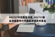 001717今日基金净值_001717基金净值查询今天最新净值天天基金