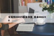 交易所00819基金净值_基金008190