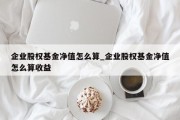 企业股权基金净值怎么算_企业股权基金净值怎么算收益