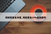 蚂蚁新基金净值_蚂蚁基金10%是新股吗