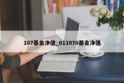 107基金净值_011070基金净值