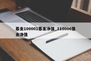 基金100001基金净值_110006基金净值