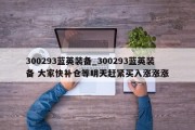 300293蓝英装备_300293蓝英装备 大家快补仓等明天赶紧买入涨涨涨