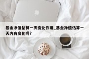 基金净值估算一天变化作用_基金净值估算一天内有变化吗?