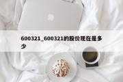 600321_600321的股价现在是多少