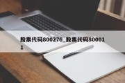 股票代码800276_股票代码800011